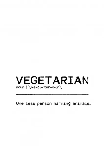 Vegetarian Kindness Definition by Orara Studio