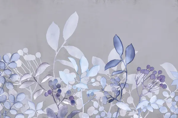 Muted Blue Botanicals by Andrea Haase