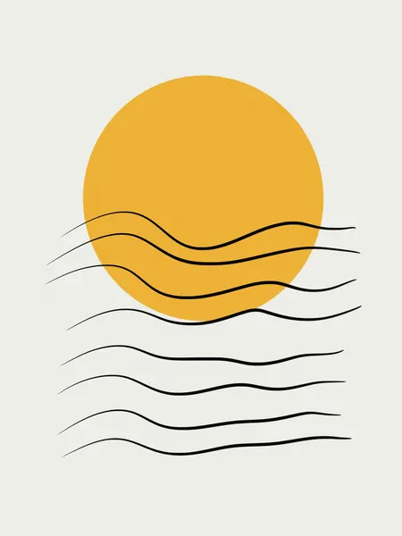 Abstract Sun Waves by Little Dean