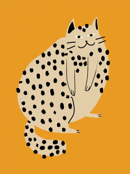 Happy Spotted Cat by Little Dean