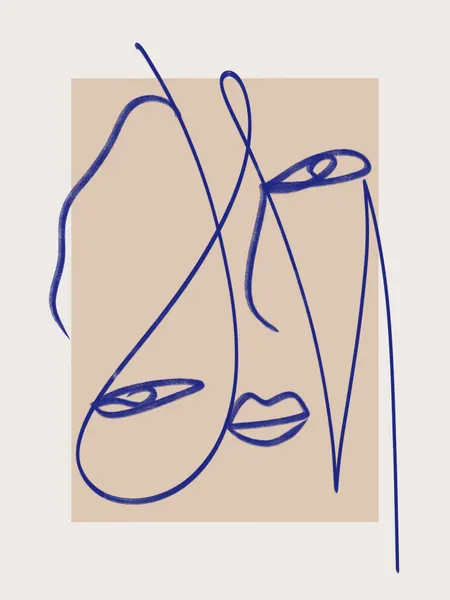 Abstract Line Face by Little Dean