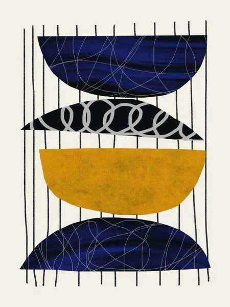Blue Yellow Balance by Little Dean