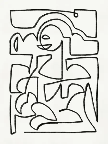 Smiling Abstract Figure by Little Dean