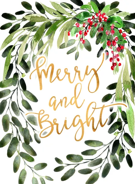 Golden Merry Bright Wreath by Rosana Laiz Blursbyai