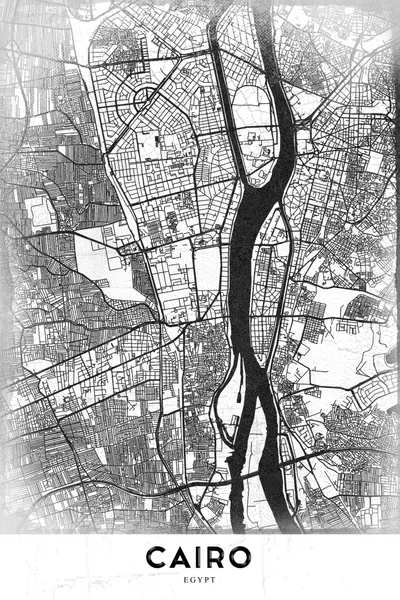 Monochrome Cairo Map by StudioSix