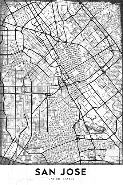San Jose City Map by StudioSix