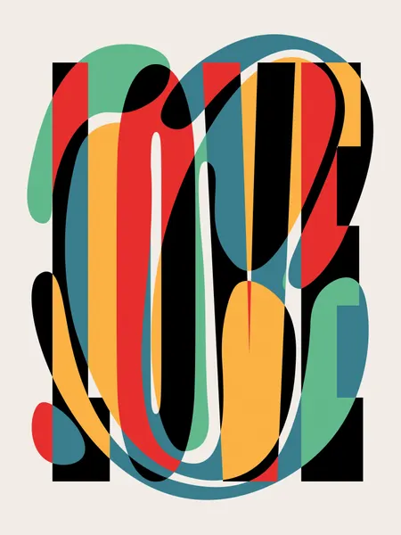 Colorful Love Typography by Retrodrome