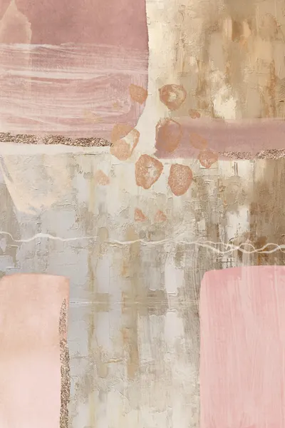 Shimmering Rose Gold Abstract by Sally Ann Moss