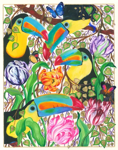 Colorful Toucans by Isabelle Brent