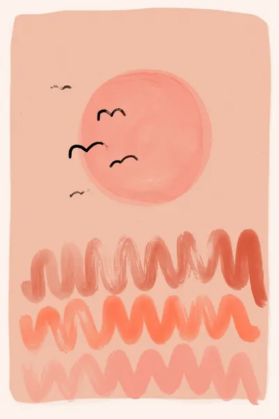 Peachy Sky Waves by Treechild
