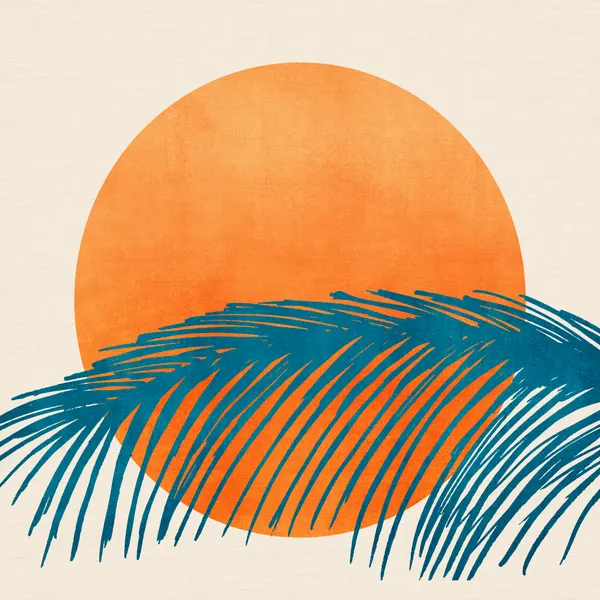 Retro Tropical Sunset by Kristian Gallagher