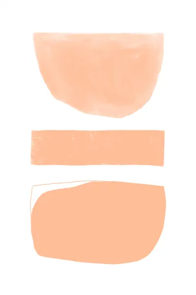 Peach Abstract Shapes by uplusmestudio