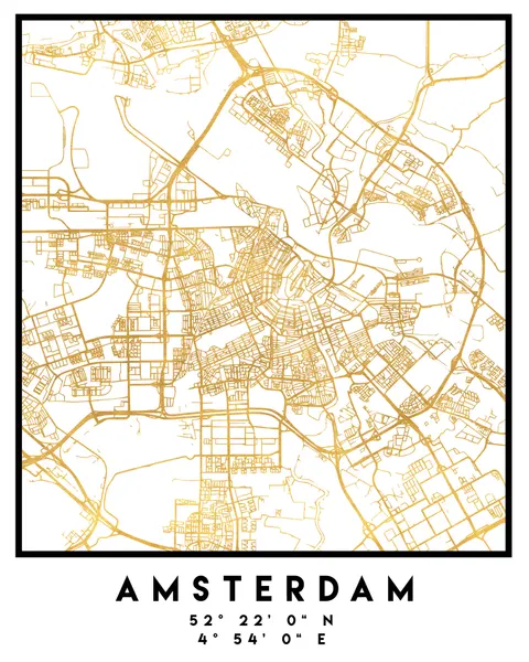 Amsterdam Gold Map by Emiliano Deificus