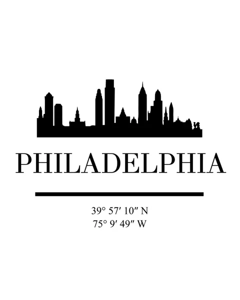 Philadelphia Skyline Coordinates by Emiliano Deificus
