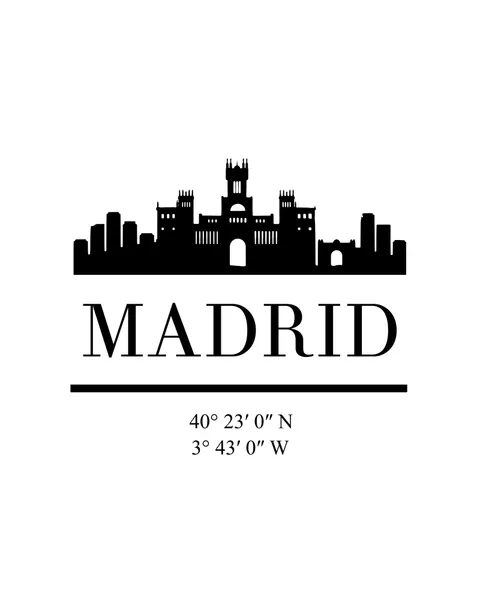 Madrid Skyline Coordinates by Emiliano Deificus