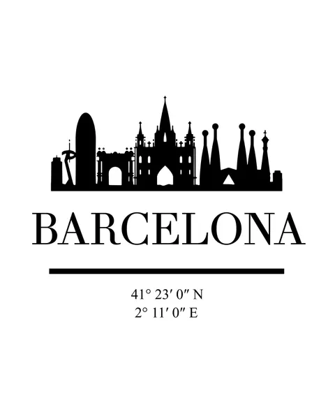 Barcelona City Silhouette by Emiliano Deificus