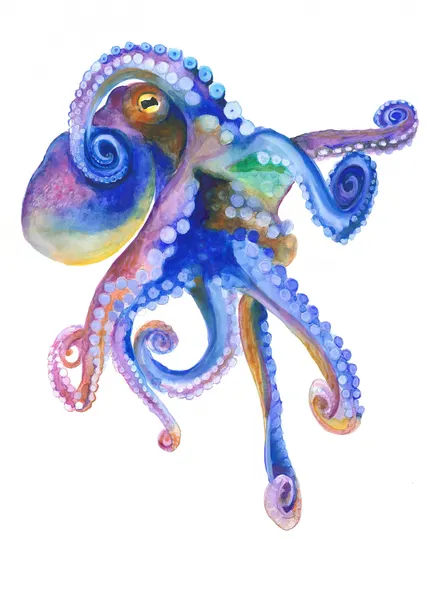 Blue Marine Octopuss by Isabelle Brent