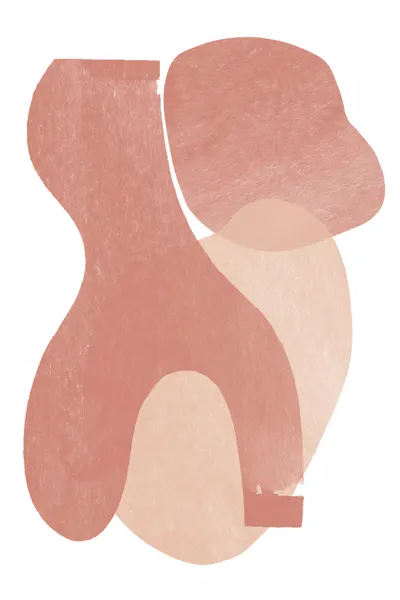 Peach Paper Cut Composition No.2 by THE MIUUS STUDIO