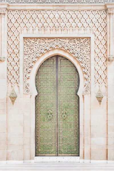 Ornate Moroccan Green Door by Henrike Schenk