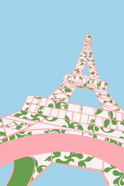 Floral Eiffel Tower by Vibrant Vacationer (Audra)