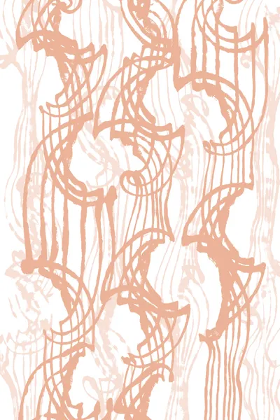 Peach Abstract Flow by Martina