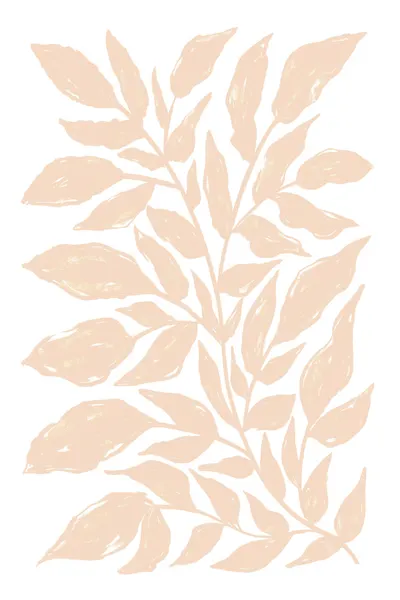 Peach Botanical Leaves by Martina