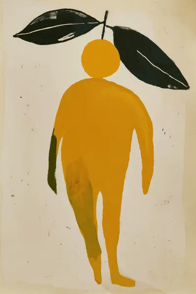 Orange Leaf Figure by Treechild