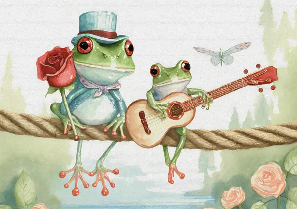 Frogs on a rope by Andreas Magnusson