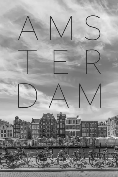 Amsterdam Canal and Bikes by Melanie Viola