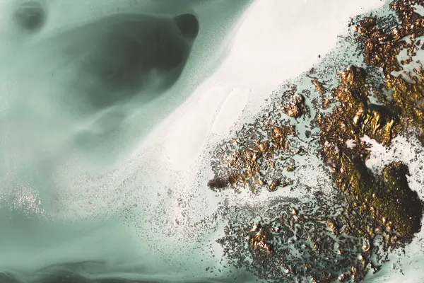 Abstract Coastal -  On the Rocks by Petra Meikle de Vlas