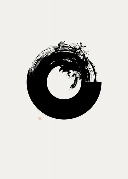 Zen Ensō Ink Circle by Thoth Adan