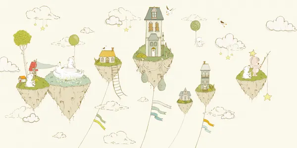 Whimsical Floating Islands by Sue Skellern