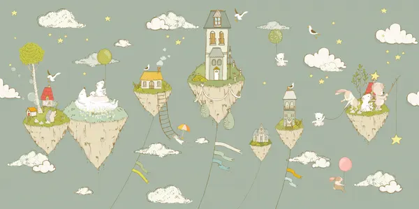 Floating Islands Dream World by Sue Skellern