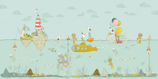 Floating Island Ocean Dream by Sue Skellern