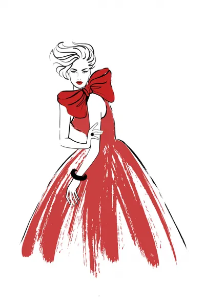 Elegant Red Bow by Martina