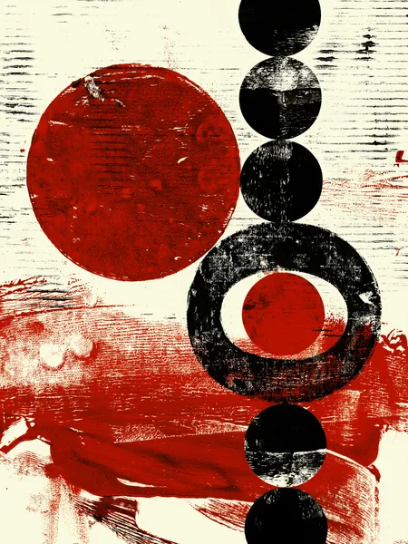 Red Black Circle Balance by Petr Strnad