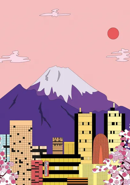 Mount Fuji City Sakura by Will Da Costa