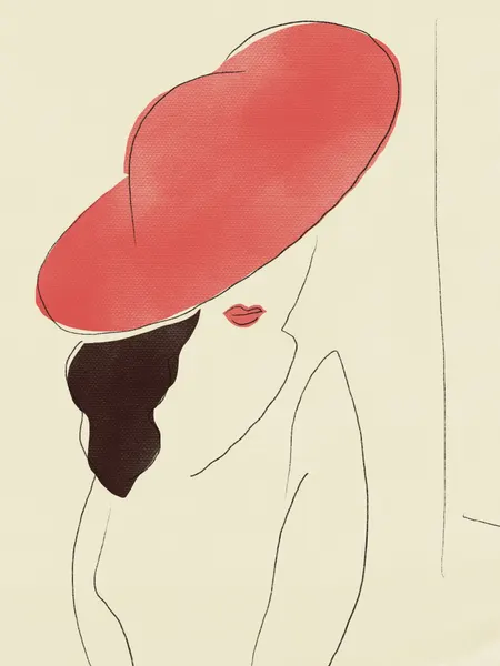Elegant Red Hat Lady by Little Dean