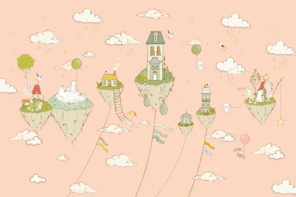 Whimsical Sky Homes by Sue Skellern