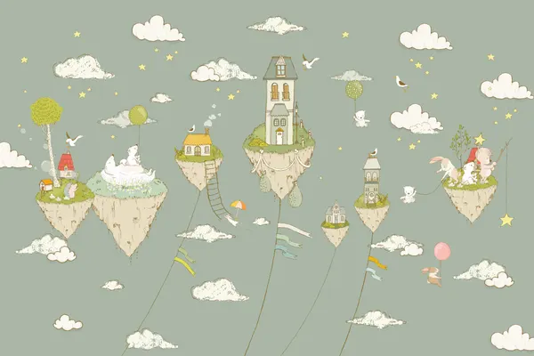 Floating Sky Islands by Sue Skellern