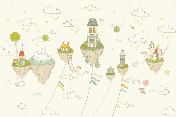 Whimsical Floating Islands by Sue Skellern