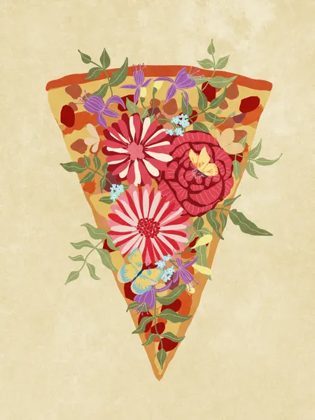 Slice of flower pizza by Raissa Oltmanns