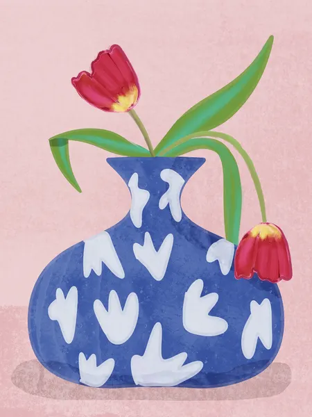 Tulpe in vase by Raissa Oltmanns