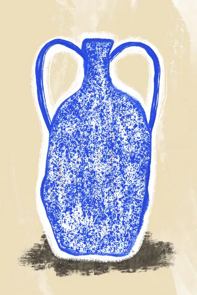 Textured Blue Amphora by Martina