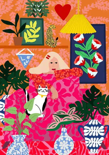 Cat Lady by Rafaela Mascaro