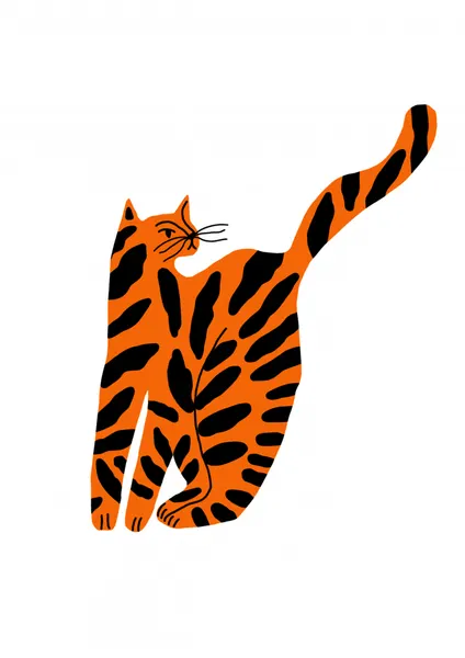 Tiger Cat by Rafaela Mascaro