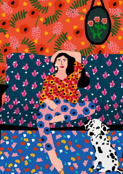 Girl In the Sofa by Rafaela Mascaro