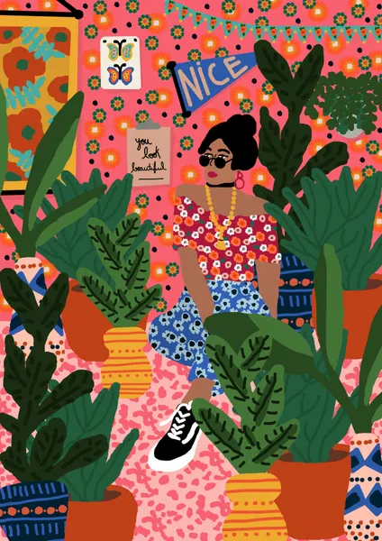 Floral Student Room by Rafaela Mascaro