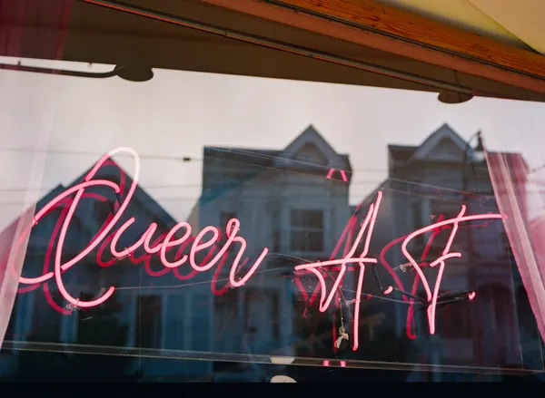Queer Neon City Reflection by Bethany Young