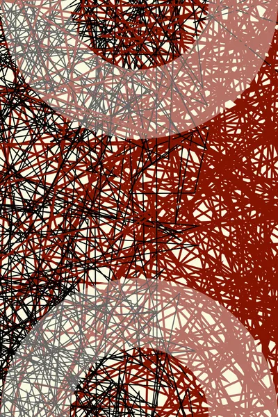 Interwoven Red Line Abstract by Petr Strnad